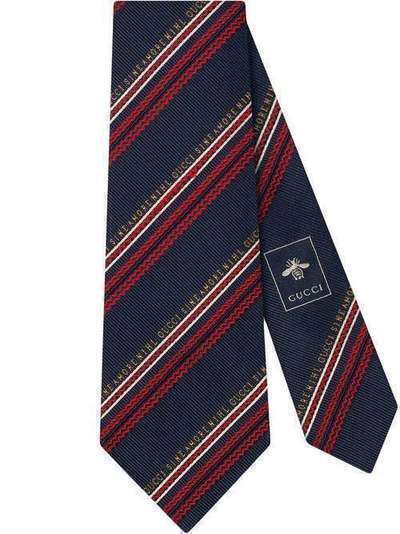 Gucci галстук в диагональную полоску 5971054E979