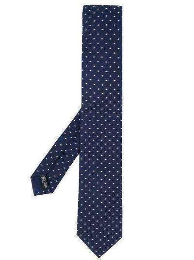 Salvatore Ferragamo галстук с вышивкой Gancini 723077