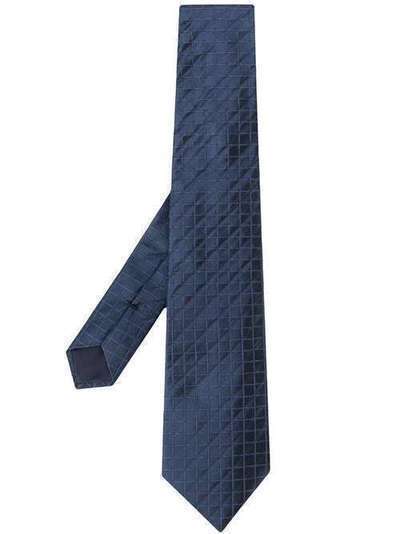 Giorgio Armani клетчатый галстук с заостренным концом 3600540P906