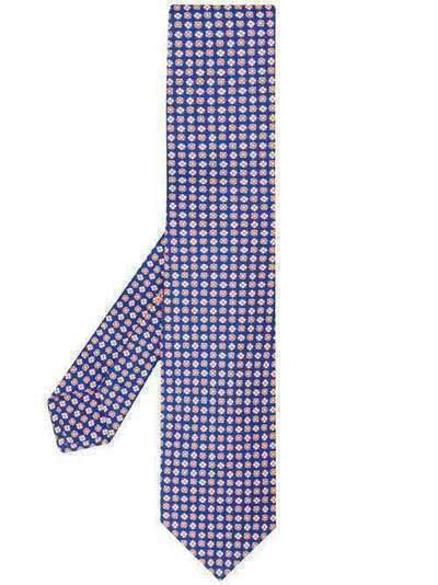 Kiton галстук с цветочным принтом C03G5205