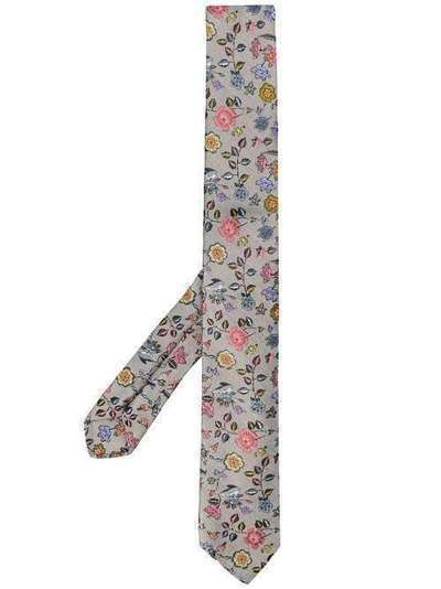 Etro жаккардовый галстук с цветочным узором 105503024
