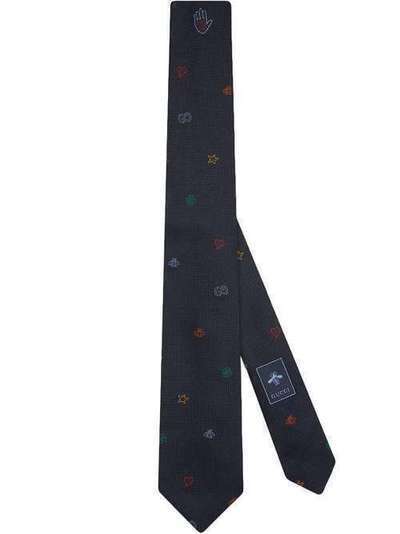 Gucci галстук с вышивкой 6240904E002
