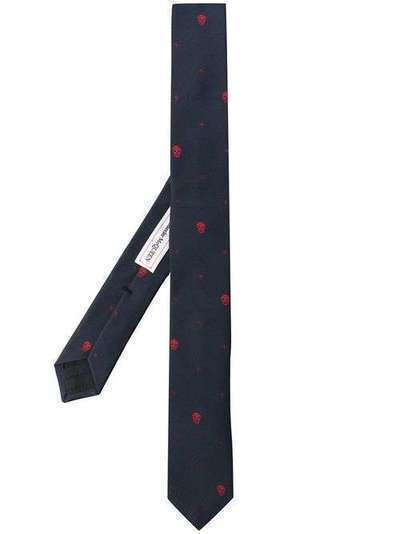 Alexander McQueen галстук с вышивкой
