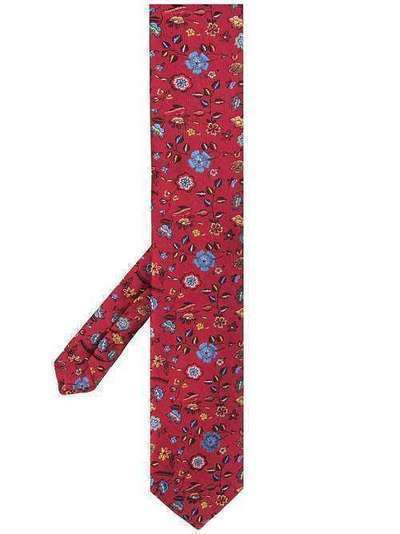 Etro жаккардовый галстук с цветочным узором 120263024