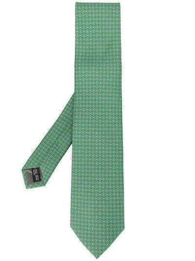 Salvatore Ferragamo галстук с принтом Gancini 357403