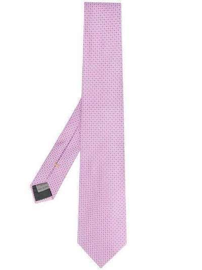 Canali галстук с геометричным принтом HJ02553