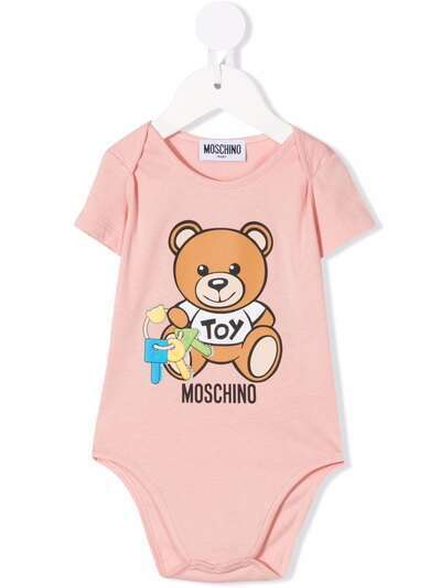 Moschino Kids боди Teddy Bear с логотипом