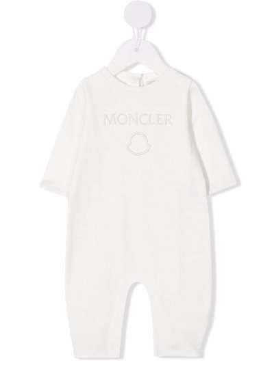 Moncler Enfant ромпер с вышитым логотипом