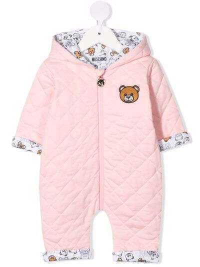 Moschino Kids стеганый ромпер Teddy Bear