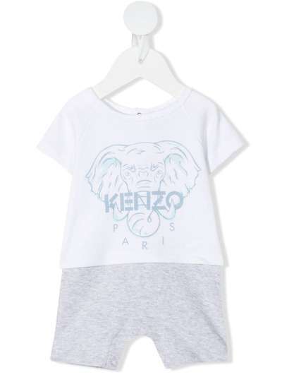 Kenzo Kids короткий комбинезон с принтом