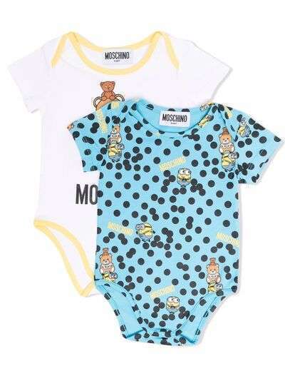 Moschino Kids комплект ромперов с принтом Minion