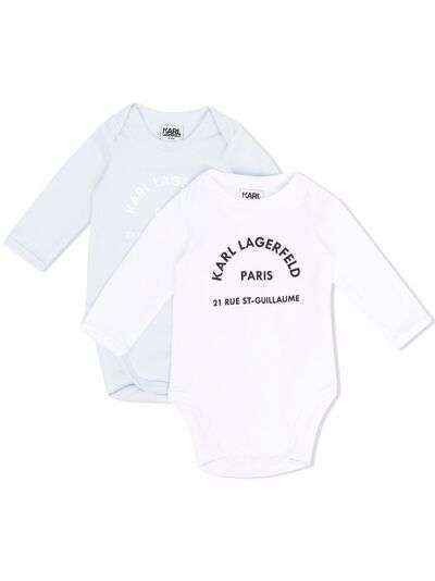 Karl Lagerfeld Kids комплект из двух боди с логотипом