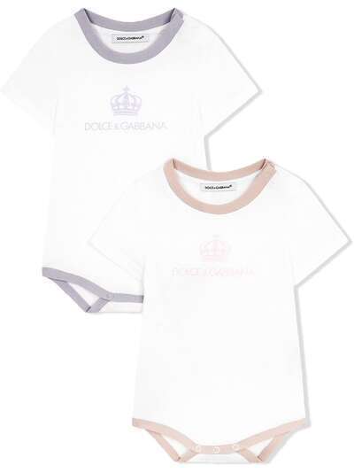 Dolce & Gabbana Kids комплект из двух комбинезонов с логотипом