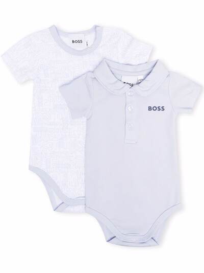 BOSS Kidswear комплект из двух боди с логотипом