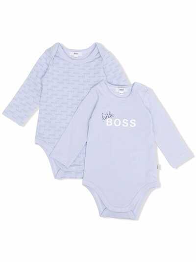 BOSS Kidswear комплект из двух боди с логотипом