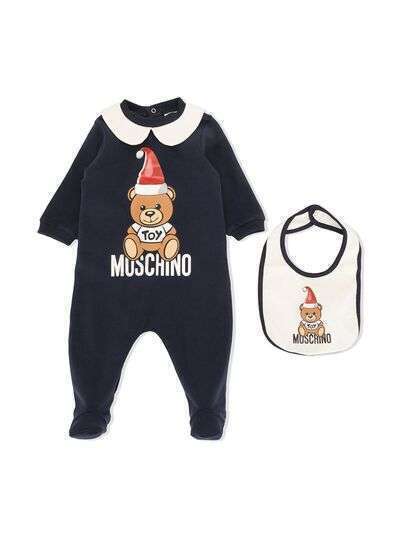 Moschino Kids комплект Teddy Bear из пижамы и нагрудника