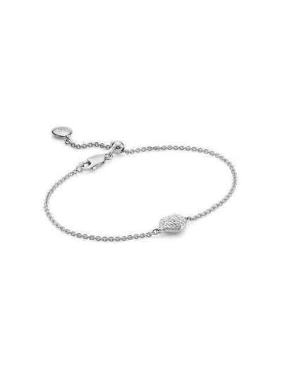Monica Vinader Nura Mini Heart diamond bracelet SSBLCD08DIA
