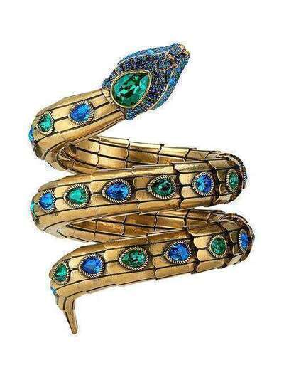Gucci спиральный браслет в форме змеи с кристаллами 568386I1243