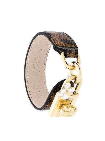 Dolce & Gabbana браслет с леопардовым принтом с замком BL0056AH907