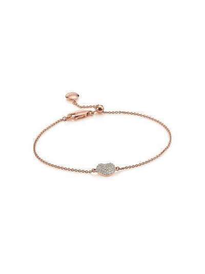 Monica Vinader RP Nura diamond mini heart bracelet RPBLCD08DIA