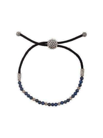 John Hardy Silver Classic Chain Lapis Lazuli Bead Pull Through Bracelet BMS99004LPZ