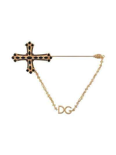 Dolce & Gabbana брошь в форме креста WPL1C4W1111