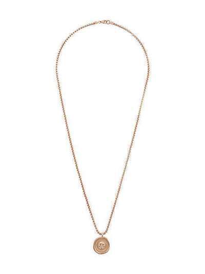 Northskull колье Atticus с подвеской в виде черепа STNKRG2273ATTICUSSKULLSEALNECKLACEINROSEGOLD