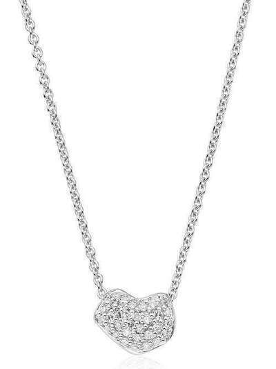 Monica Vinader Nura Mini Heart diamond necklace SSNKCD08DIA