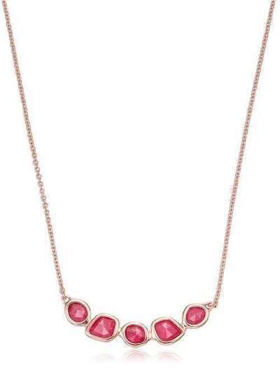 Monica Vinader RP Siren mini nugget pink quartz cluster necklace RPNKSIMCPQZ