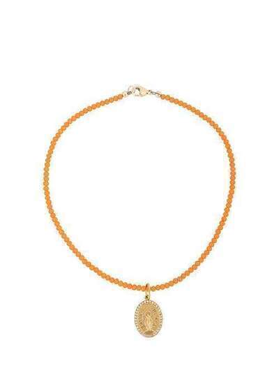 Nialaya Jewelry beaded Jesus pendant necklace WNECK074