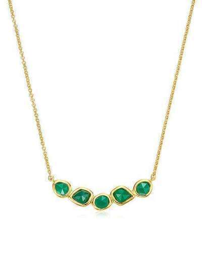 Monica Vinader GP Siren Mini Nugget Cluster Green Onyx necklace GPNKSIMCGRO