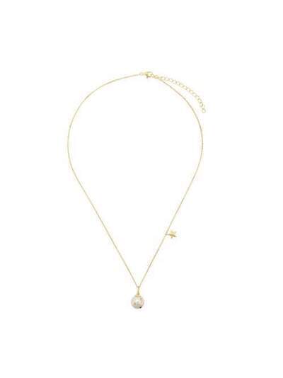 Eshvi star and moon pearl pendant necklace MP10P