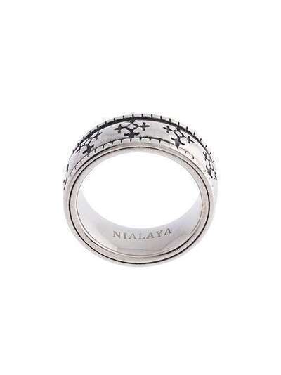 Nialaya Jewelry кольцо с эмалью MRING029