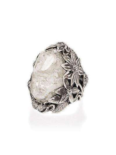 Lyly Erlandsson серебряное кольцо Winter Leaf с кристаллом L02037