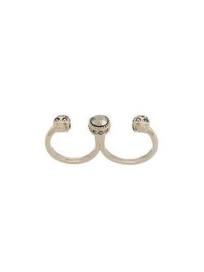 Alexander McQueen двойное кольцо с кристаллами 550501J160K