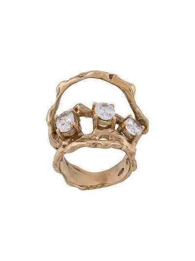 Voodoo Jewels кольцо с камнями VJDFORBR04GOLDBRANCH
