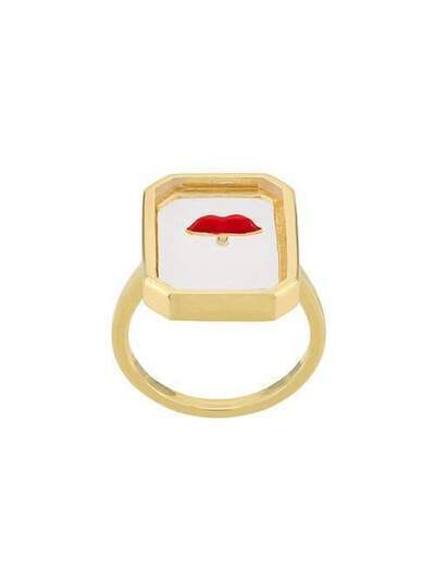 Eshvi кольцо с декором в форме губ с эмалью MK11R