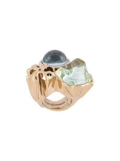 Tory Burch кольцо Roxanne с кристаллами 63306