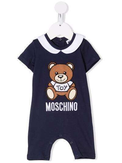 Moschino Kids ромпер с вышивкой Teddy Bear