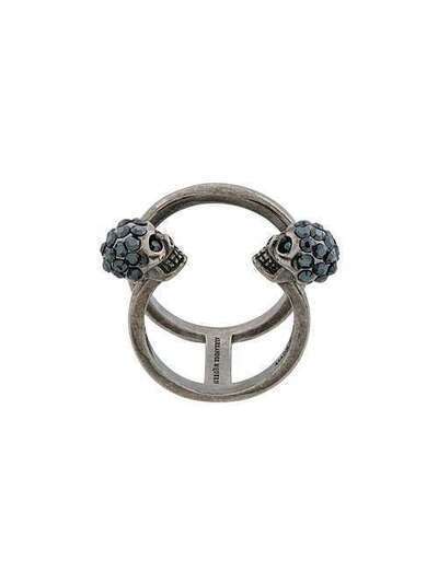 Alexander McQueen кольцо-кафф с декором из черепов 482266J160Y