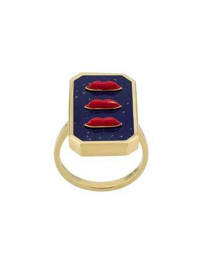 Eshvi кольцо с декором в форме губ с эмалью MK12L