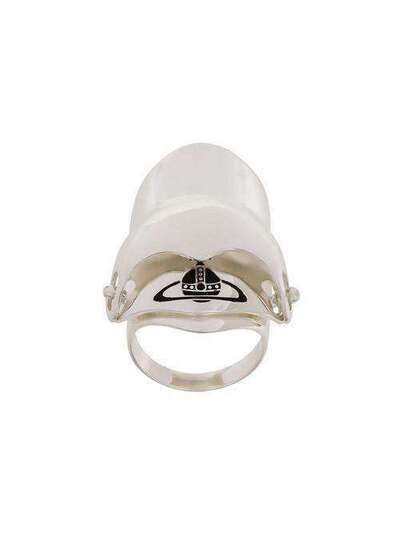 Vivienne Westwood короткое кольцо на фалангу 'Armour' SR2111STSILIM