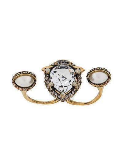 Alexander McQueen кольцо с кристаллами 610977J160T