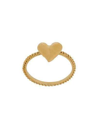 Wouters & Hendrix позолоченное кольцо с декором в форме сердца RDR1G