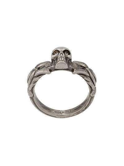 Alexander McQueen кольцо с декором в виде черепа 554574J160Y