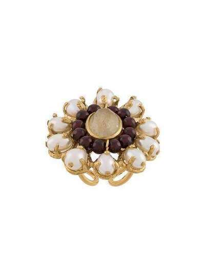 Goossens кольцо Perle Baroque в форме цветка GOH19RI001