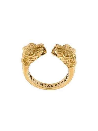 Nialaya Jewelry кольцо с головами пантер WRING051