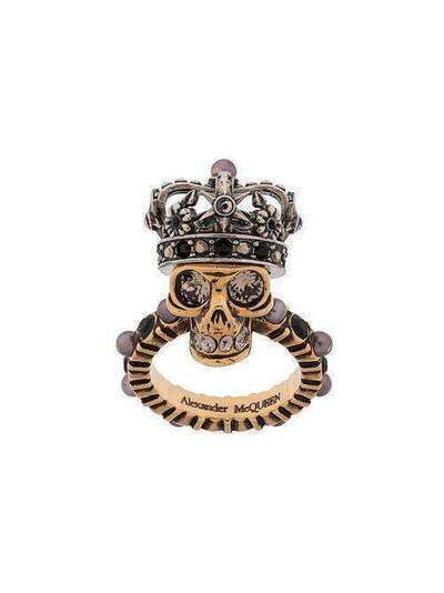 Alexander McQueen кольцо King Skull 553661J160Z