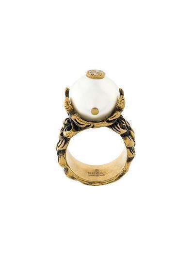 Gucci кольцо с искусственным жемчугом