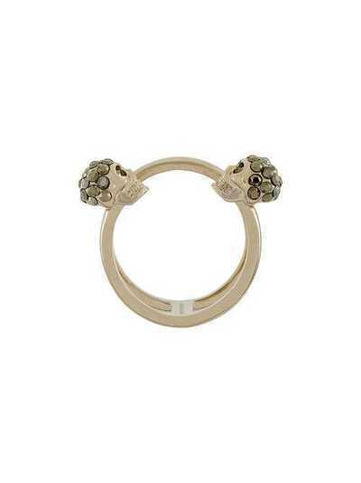 Alexander McQueen кольцо с декором из черепов 482266J160K